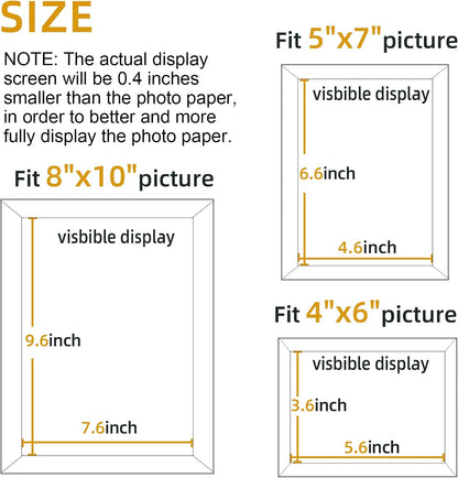 BESCRCL 15 Pack Real Glass Picture Frames Collage Wall Decor, Including 3pcs 8x10, 6pcs 5x7, 6pcs 4x6 Photo Frames for Gallery Wall or Tabletop Display, Black