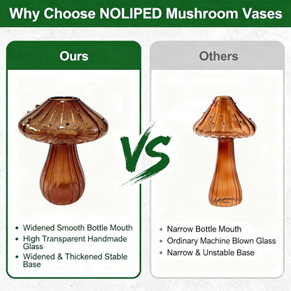 Glass Mushroom Vase Propagation Planter - Set of 3 Propagation Stations