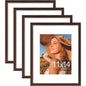 Vittanly 8x10 Picture Frames Set of 4, for Wall or Tabletop, Pale Pink