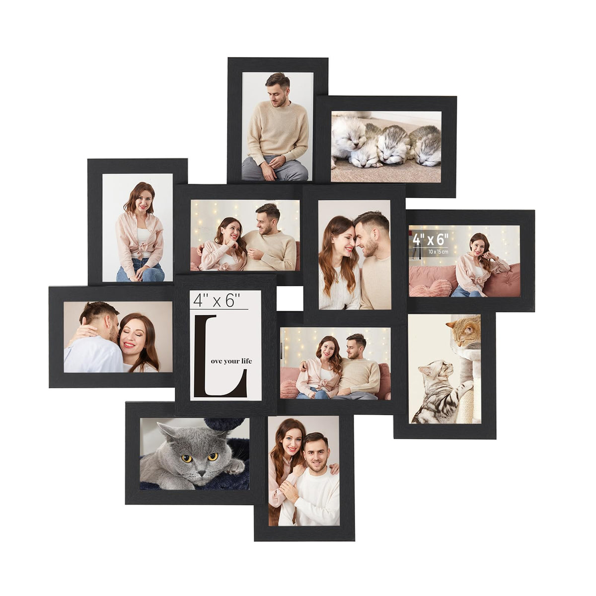 SONGMICS 12-Pack 4 x 6 Collage Picture Frames with Glass Front