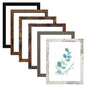 SESEAT 8x10 Picture Frame Brown Set of 6, Display Pictures 5x7 With mat or 8x10 Without Mat