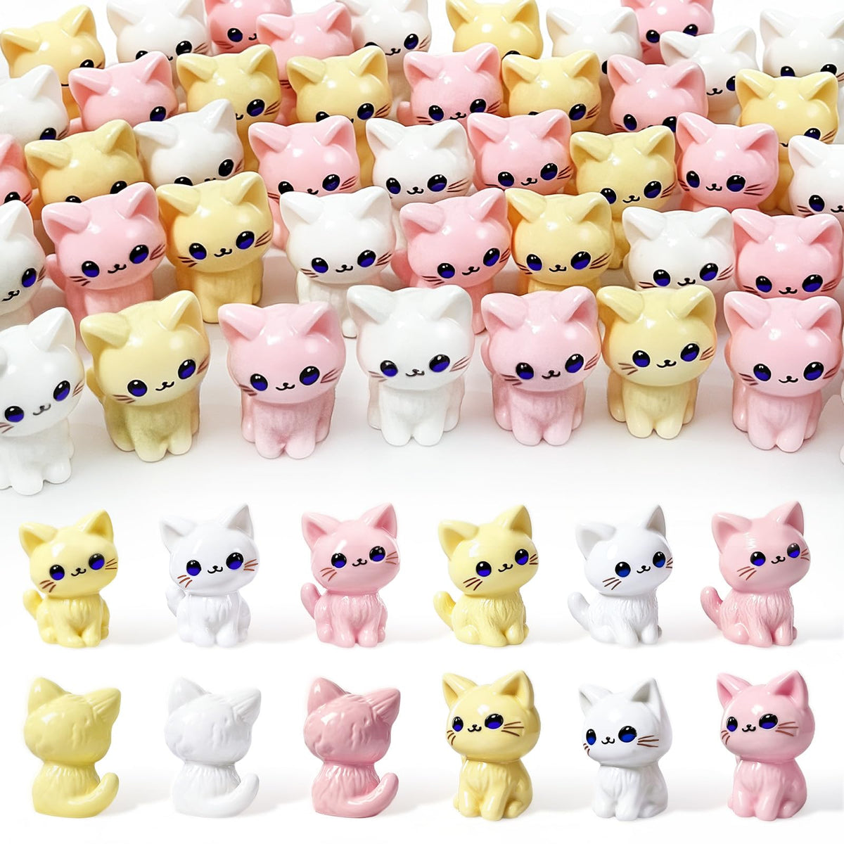 60 Pcs Mini Resin Dog Figures Puppy Animal Miniature Figurines