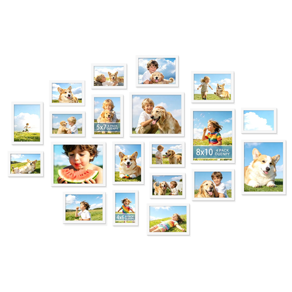 DUENPY 12 Pack Gallery Collage Frame Mixed Sizes Black