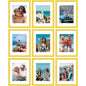 Vittanly 8x10 Picture Frames Set of 9 for Wall or Tabletop Display, Gold