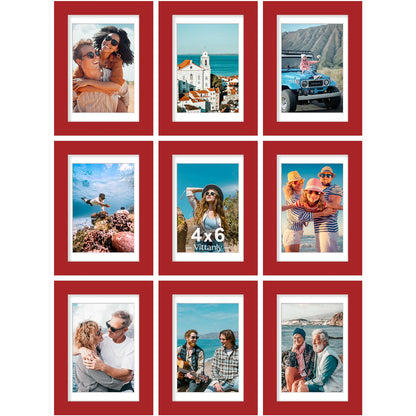 Vittanly 8x10 Picture Frames Set of 9 for Wall or Tabletop Display, Gold