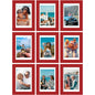 Vittanly 8x10 Picture Frames Set of 9 for Wall or Tabletop Display, Gold