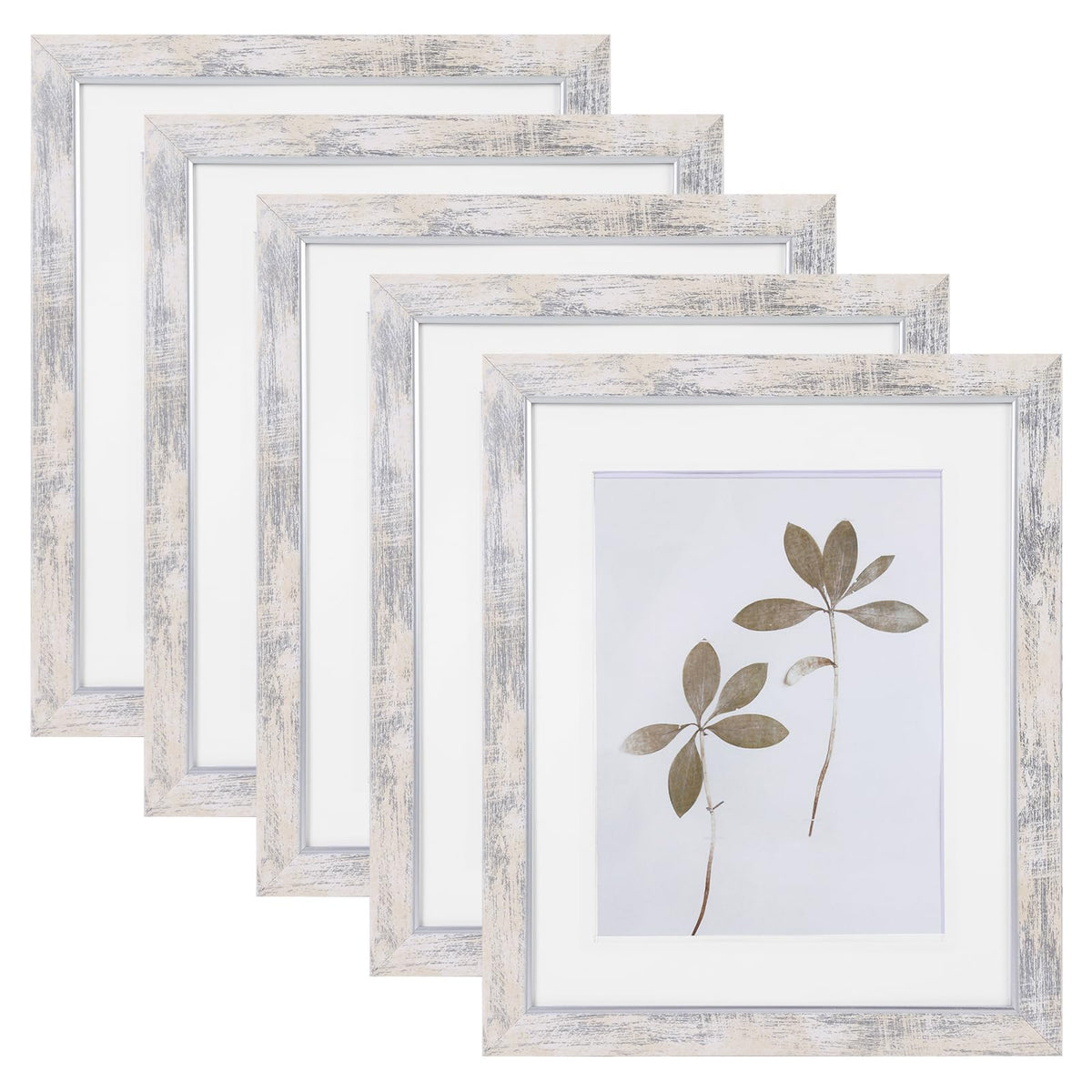 Fixwal 5x7 Picture Frame Set of 5 with Tempered Glass, Multicolor