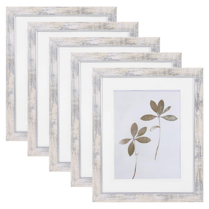 Fixwal 5x7 Picture Frame Set of 5 with Tempered Glass, Multicolor