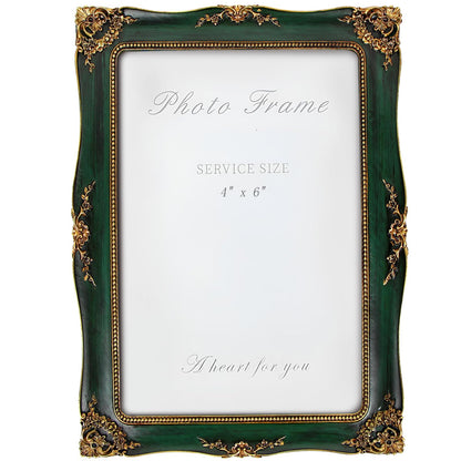 Vintage Picture Frame 8x10 Inch, Ornate Photo Frame (Green)