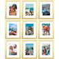 Vittanly 8x10 Picture Frames Set of 9 for Wall or Tabletop Display, Gold
