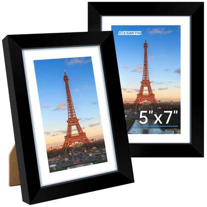FIXSMITH 10 Pack Picture Frames Collage Wall Decor for Mounting or Tabletop Display, Gallery Wall Frame Set with Two 8x10 Black Frames, Four 5x7 Frames and Four 4x6 Frames, Multi-Pack Photo Frame Set