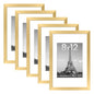 upsimples 11x14 Picture Frame, Gallery Wall Frames Set of 5, Gold