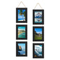 4x6 Collage Picture Frames Set of 2, Rustic Wooden Real Glass Vertical Hanging 3 Opening 4 by 6 Photo Frame, Rustic Brown