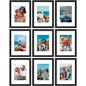 Vittanly 8x10 Picture Frames Set of 9 for Wall or Tabletop Display, Gold