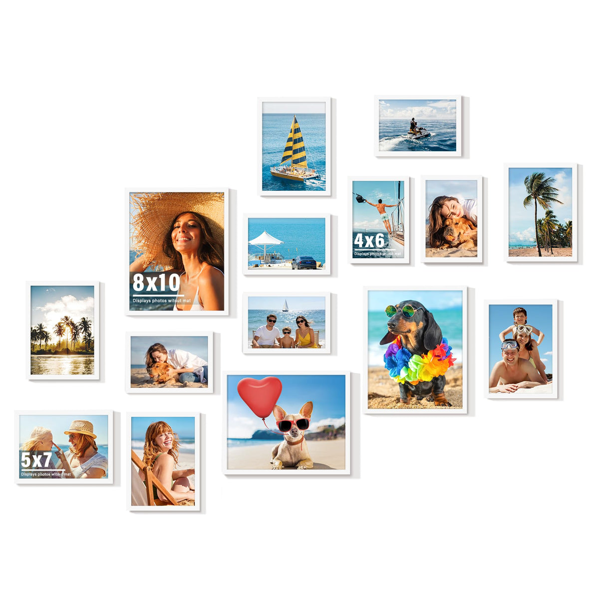 DUENPY 12 Pack Gallery Collage Frame Mixed Sizes Black