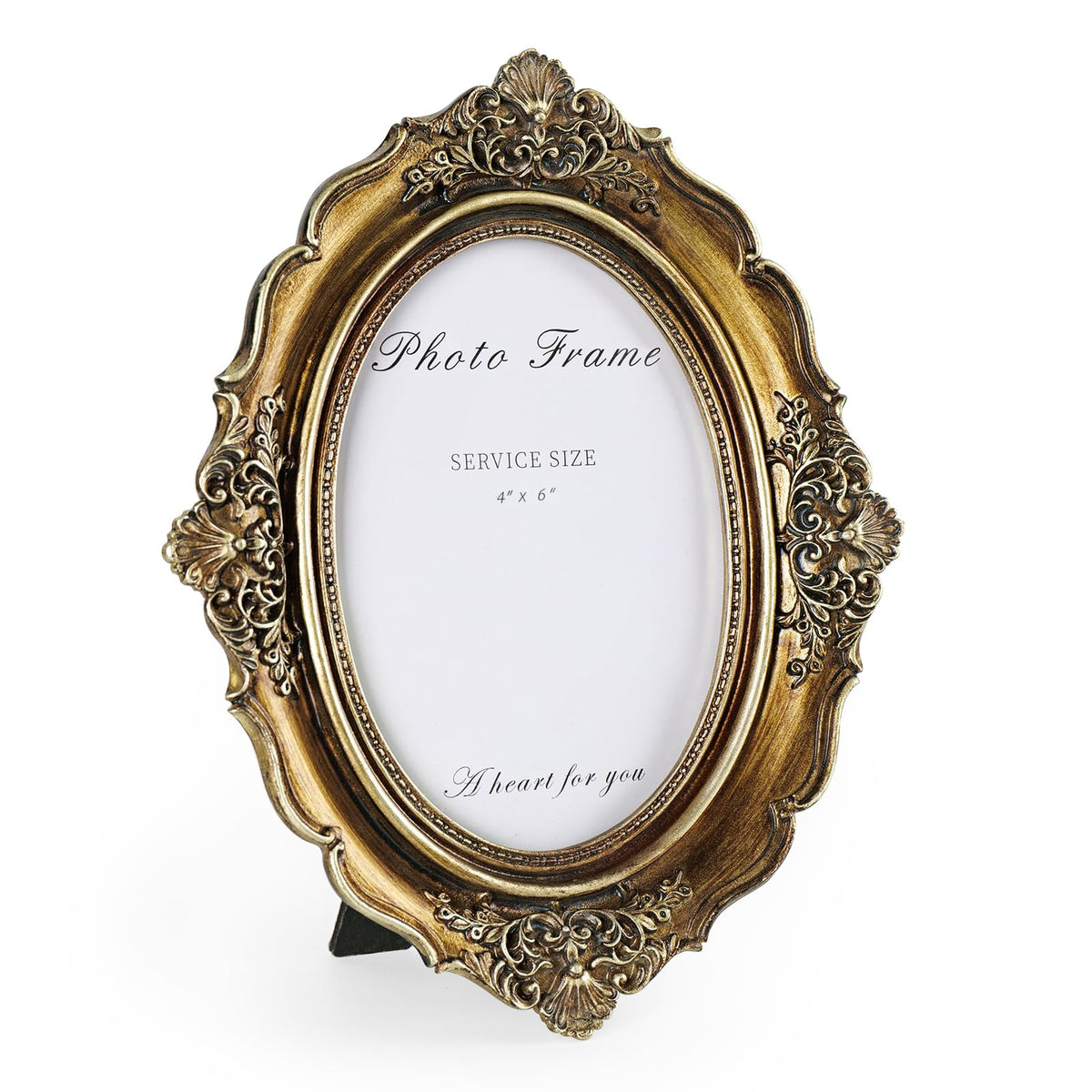 Cuspin 4x6 Vintage Picture Frame Gold Ornate Resin Arched Photo Frame