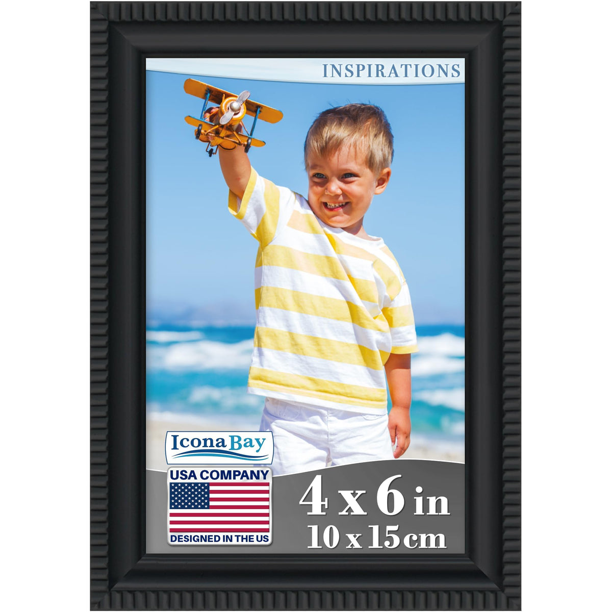 5x7 Gold Picture Frame, Contemporary, Inspirations, Wall or Table Top