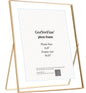 Gold 8x10'' Floating Frame Set of 2,For Photo Sizes( 5x7'',6x8'',7x9''),Beautiful Metal Beaded Edge Frames Adjustable Tabletop/Shelf Photo Frame,Classy Gift Choice for Wedding