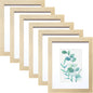 SESEAT 8x10 Picture Frame Brown Set of 6, Display Pictures 5x7 With mat or 8x10 Without Mat