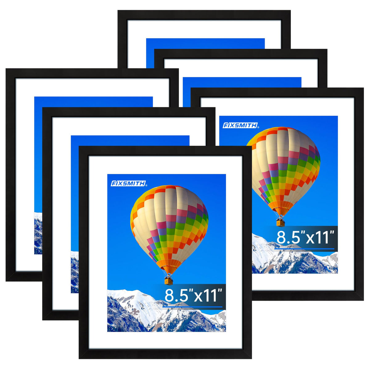 FIXSMITH 10 Pack Picture Frames Collage Wall Decor for Mounting or Tabletop Display, Gallery Wall Frame Set with Two 8x10 Black Frames, Four 5x7 Frames and Four 4x6 Frames, Multi-Pack Photo Frame Set