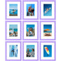 Vittanly 8x10 Picture Frames Set of 9 for Wall or Tabletop Display, Gold