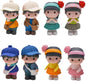 8Pcs Mini Resin Boy and Girl Figurines Dollhouse People Figures
