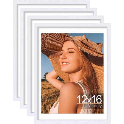 Vittanly 8x10 Picture Frames Set of 4, for Wall or Tabletop, Pale Pink