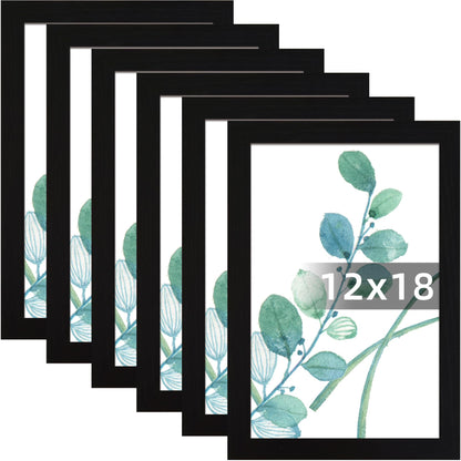 SESEAT 8x10 Picture Frame Brown Set of 6, Display Pictures 5x7 With mat or 8x10 Without Mat