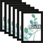 SESEAT 8x10 Picture Frame Brown Set of 6, Display Pictures 5x7 With mat or 8x10 Without Mat