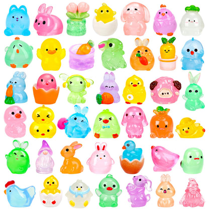 ywevyezc 42 Pcs Mini Resin Animals 42 Styles Resin Animals Figurines Bulk for Micro Garden Hide Accessories Crafts Decor