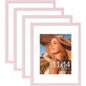 Vittanly 8x10 Picture Frames Set of 4, for Wall or Tabletop, Pale Pink