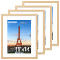 FIXSMITH 5x7 Picture Frame Bulk-4 Pack, Gold Picture Frames Collage Wall Decor, Wall & Tabletop Picture Frames, Photo Frame with HD Plexiglass, Display Pictures 4x6 with Mat or 5x7 Without Mat