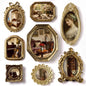 Lineshading 8 Pcs Vintage Picture Frames Set for Gallery Wall, Antique Gold