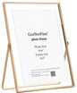 Gold 8x10'' Floating Frame Set of 2,For Photo Sizes( 5x7'',6x8'',7x9''),Beautiful Metal Beaded Edge Frames Adjustable Tabletop/Shelf Photo Frame,Classy Gift Choice for Wedding