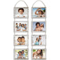 4x6 Hanging Picture Frames Collage with 8 Openings - Rustic Brown, 2 PK