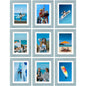 Vittanly 8x10 Picture Frames Set of 9 for Wall or Tabletop Display, Gold