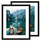 Hongkee 5x7 Picture Frame Set of 2, Real Glass and Wood Frame for Mat 4x6