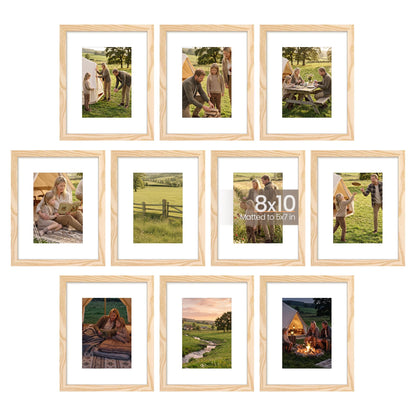 upsimples 4x6 Picture Frame, Photo Collage Wall Decor Set of 10, Black