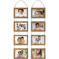4x6 Hanging Picture Frames Collage with 8 Openings - Rustic Brown, 2 PK