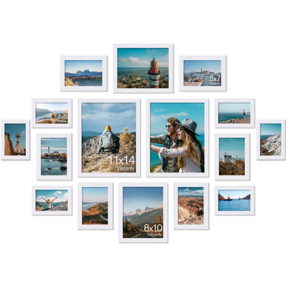 Vittanly 10 Pack Picture Frames Collage Wall Decor, Black