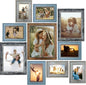LUCKYLIFE Picture Frames Collage Wall Decor 10-Pack, Gallery Wall Frame Set with 11x14 8x10 5x7 4x6 Frames in 4 Different Finishes
