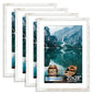 Hongkee 8x10 Picture Frame Set of 4, Real Glass and Wood Frame, 5x7 Mat