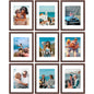 Vittanly 8x10 Picture Frames Set of 9 for Wall or Tabletop Display, Gold