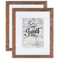 Califortree 5x7 Picture Frame - Can Display Photo 4x6 with Mat, Wood Frame with Shatterproof Plexiglass, Wall & Tabletop Display, Rustic Brown