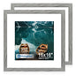 Hongkee 5x7 Picture Frame Set of 2, Real Glass and Wood Frame for Mat 4x6