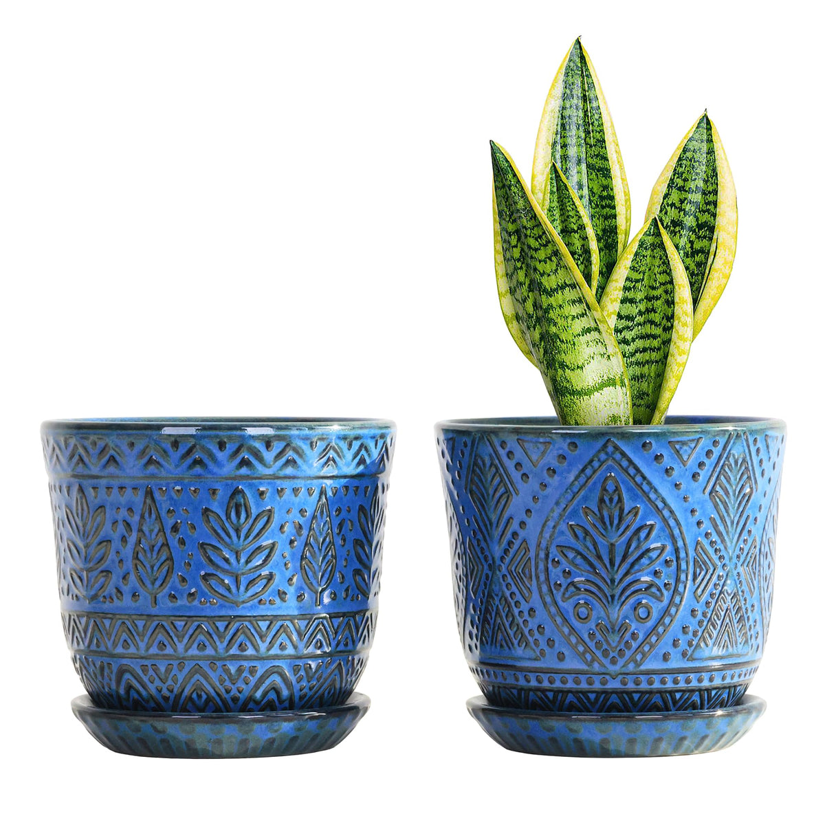 Gepege Ceramic Succulent Pots, 4 Inch Small Plant Pots with Drainage
