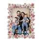 4x6 Pink Flower Picture Frame with Rhinestones