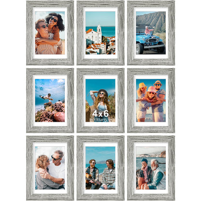 Vittanly 8x10 Picture Frames Set of 9 for Wall or Tabletop Display, Gold