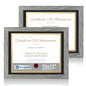 Hongkee 5x7 Picture Frame Set of 2, Real Glass and Wood Frame for Mat 4x6