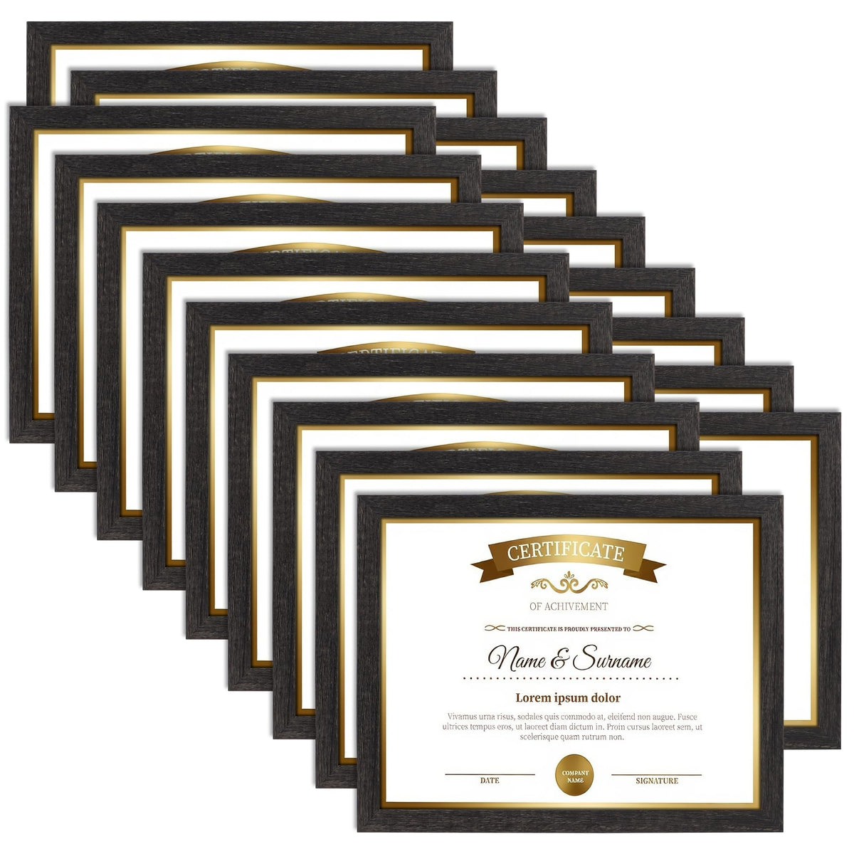 PETAFLOP Wooden Bulk 4x6 Picture Frame Set of 18, Rustic Brown Photo Frames Fits 4 by 6 for Wall or Tabletop Display